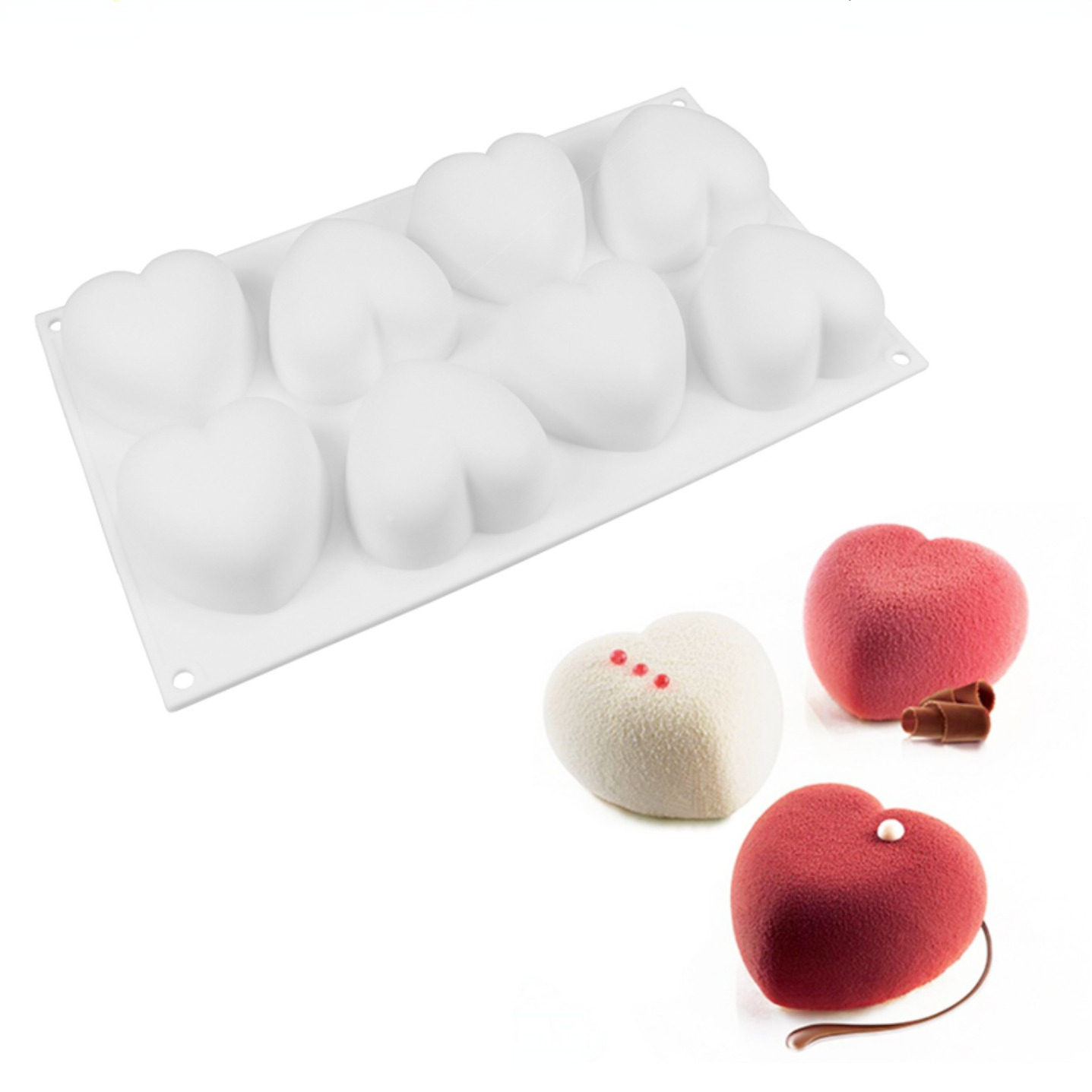 Candle Supplies Kit - الحب القلب سيليكون قالب الصابون اليدوية