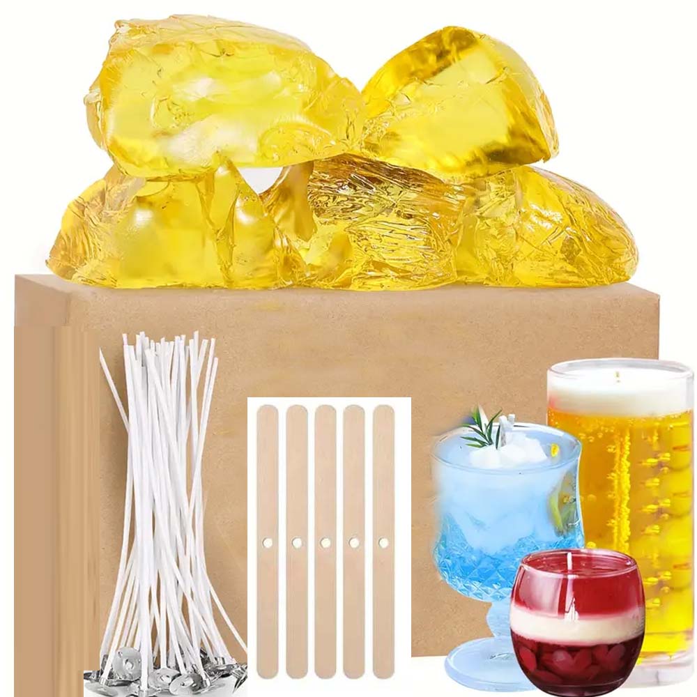 شمع جيلي جل أصفر شفاف 200 جرام - مراجعة Candle Supplies Kit وسعره
