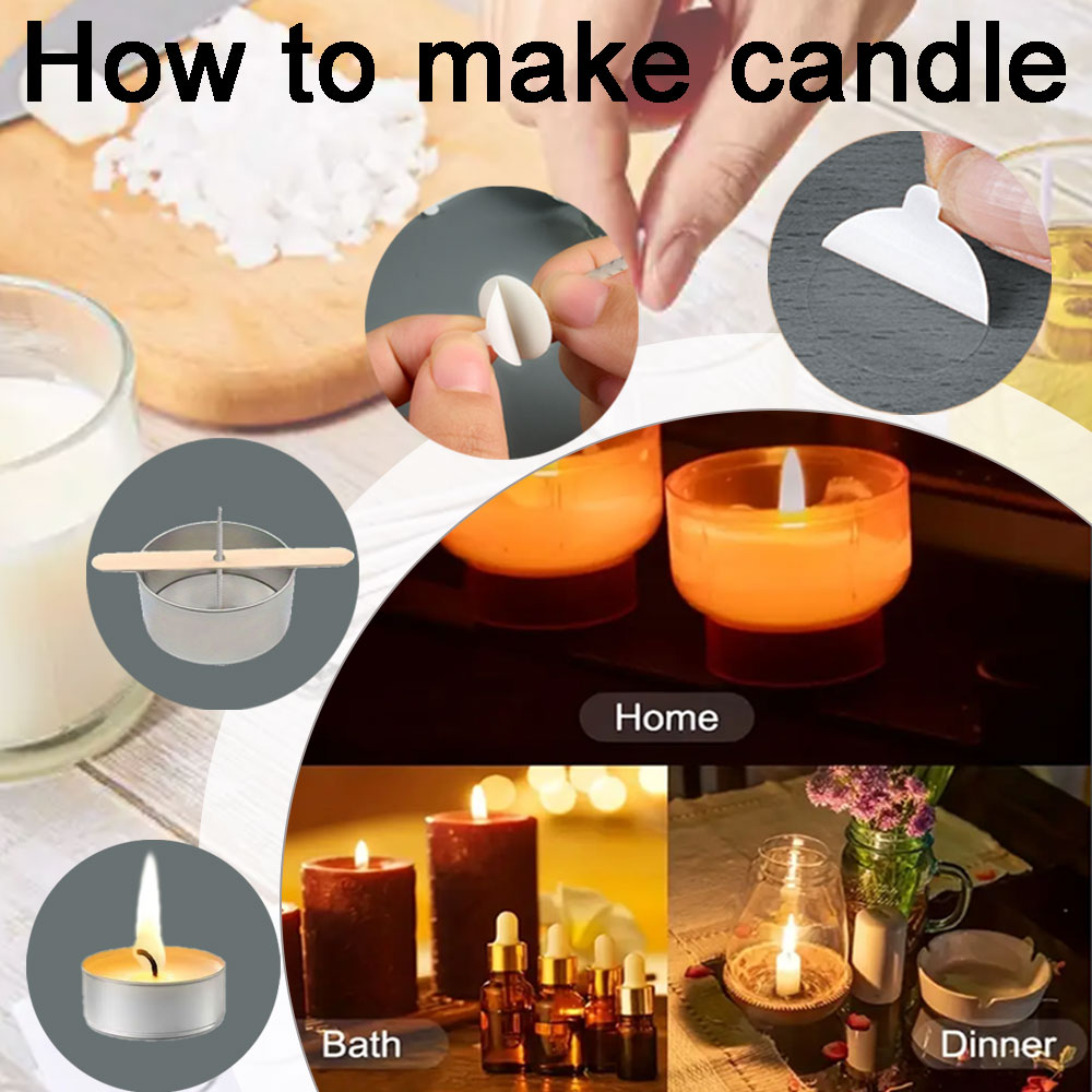 55 قطعة شمعة زهرة الفتيل الخشب - مراجعة Candle Supplies Kit وسعره
